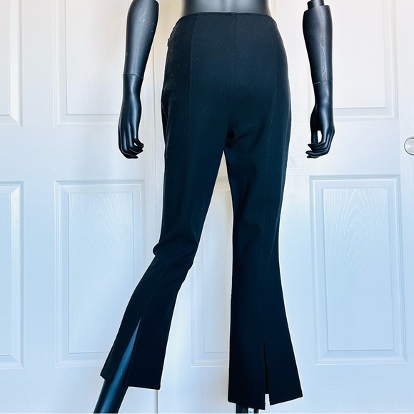 NWT Cinq a Sept Slit Pants Black Mina Stretch Zipper Side Cropped Size 2 $325 - Picture 2 of 15